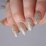 Glitter nails. Encapsulated glitter. Reusable nail extensions. 