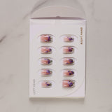 purple flowers nail extensions box