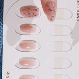Encapsulated dried flowers nails in a nail insert box